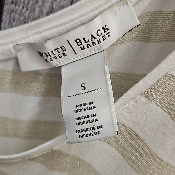 New WHBM Striped Tiered Tank Top SZ Small - Picture 4 of 9